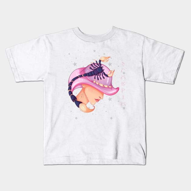 Zodiac Scorpio : Born in November Kids T-Shirt by APPARELAURA